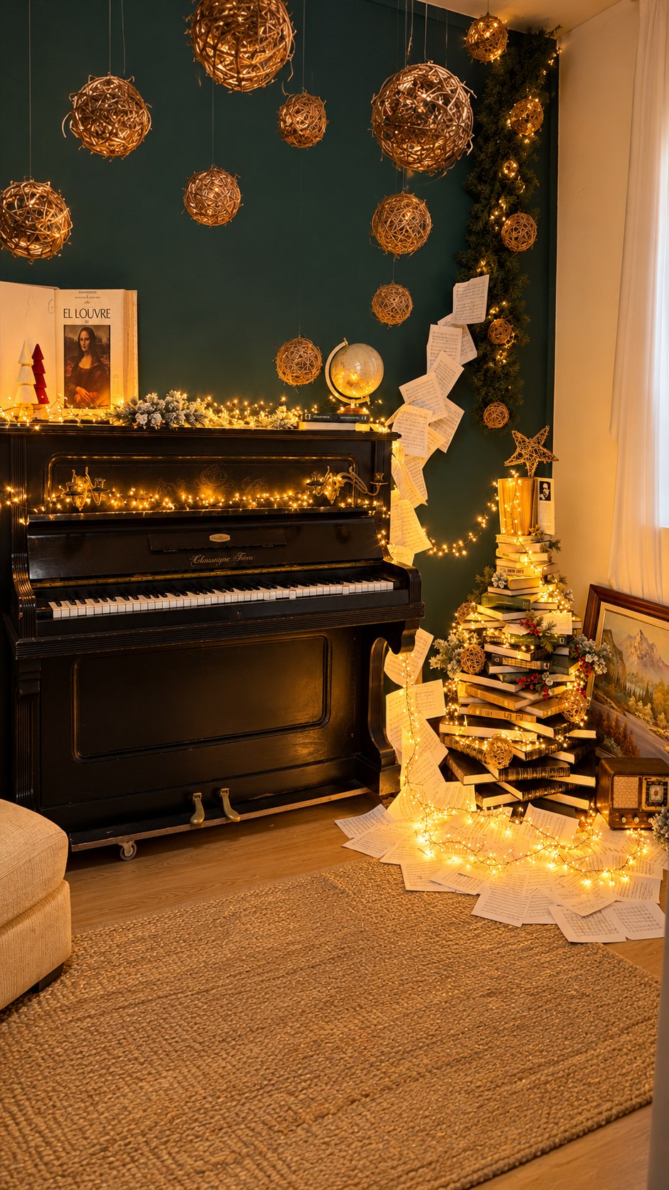 Piano e sala musical de Nadal